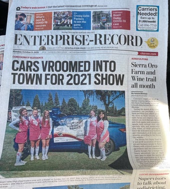 A newspaper article about the 2021 show